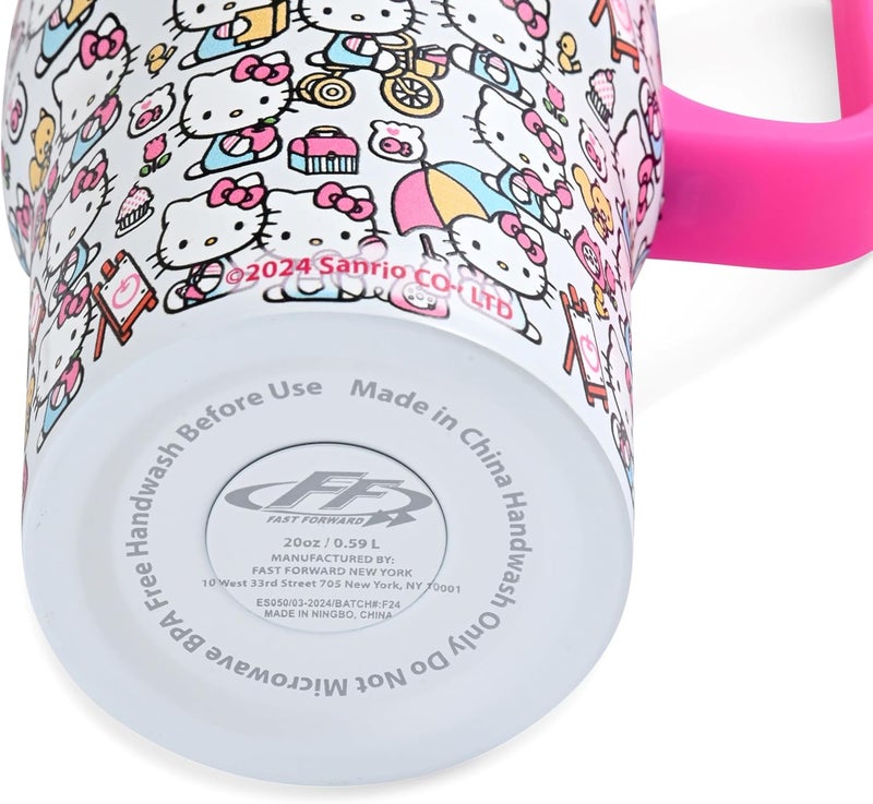Fast Forward Sanrio Hello Kitty Tumbler Insulated Stainless Steel Water Bottle with Straw | 20 Oz Insulated Water Bottle | Kids Water Thermos for Girls, Boys, Unisex - Image 3